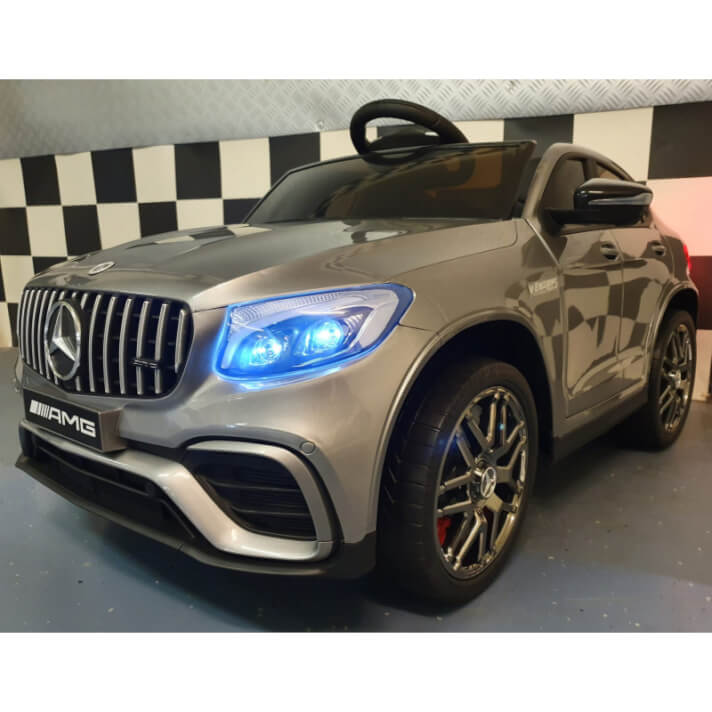 coche-electrico-plata-metalizado-mercedes-benz-glc-amg-12v-cars4kids 2